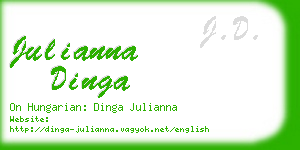 julianna dinga business card